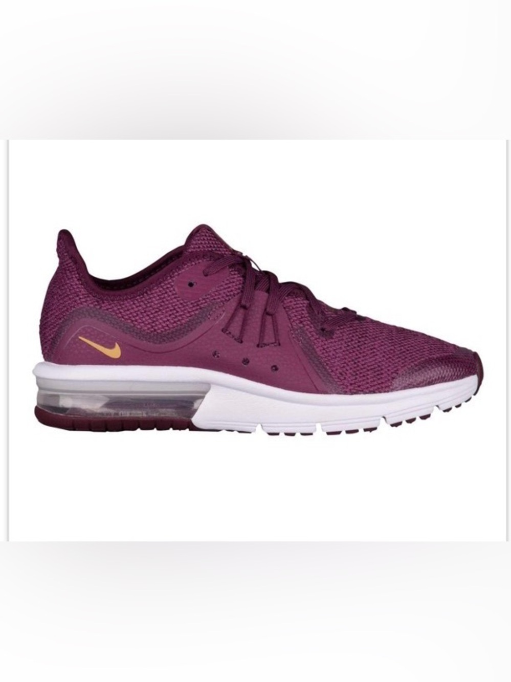 Nike Women's Plum Knit Running Shoes with Gold Swoosh